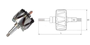 Ротор генератора Тракторы Buhler 280 305 OE: 86051722