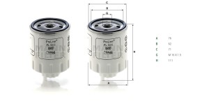 Фильтрующий элемент тонкой очистки Mann PL 50/2 OE: 6640159301